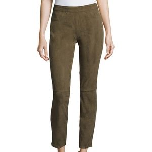 Max Studio Olive Green Faux Suede Pants